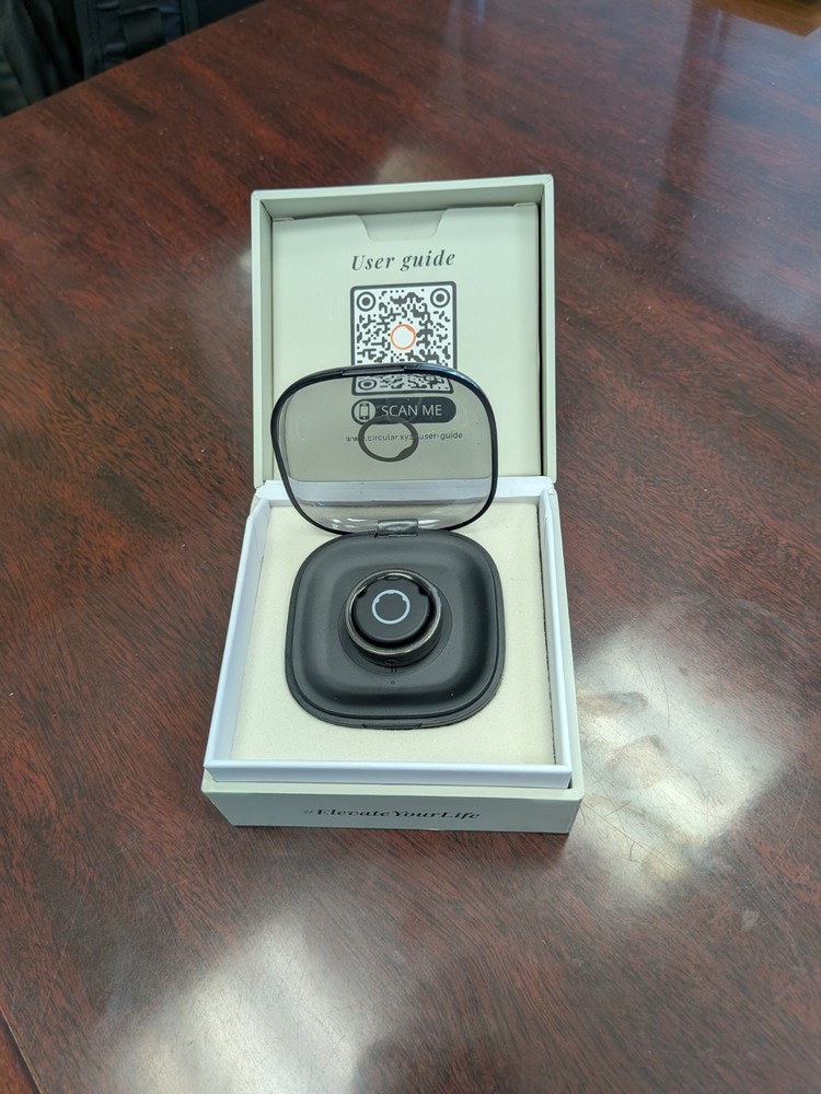 Circular Ring 2 - Obsidian Black - Size 11 - Smart Ring