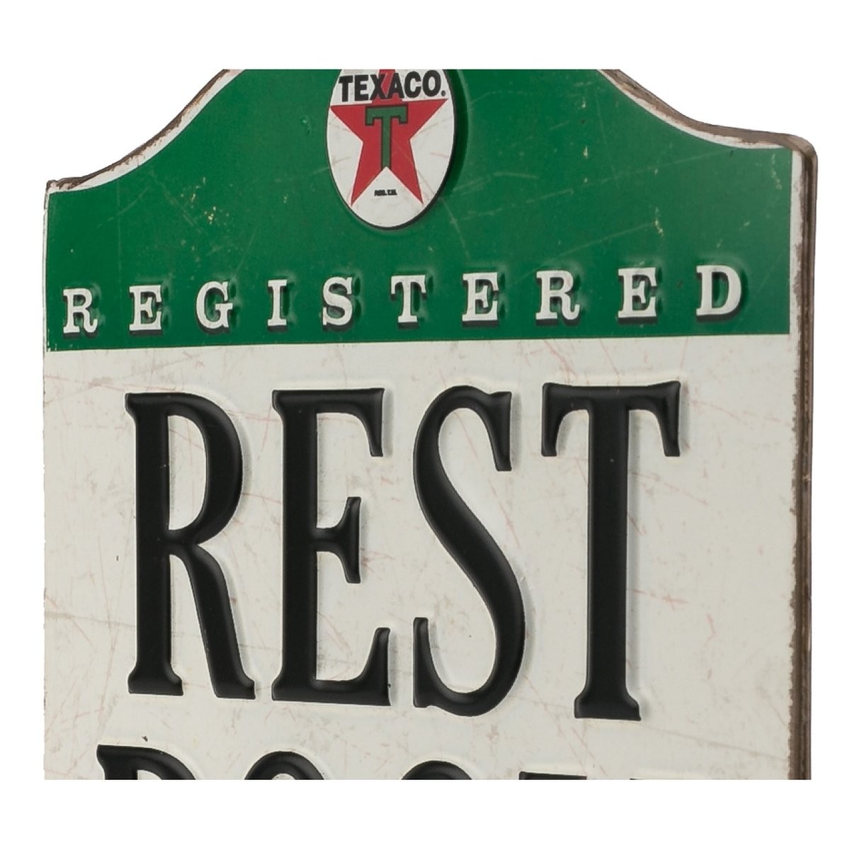 Texaco Restroom Embossed Metal Sign Vintage Texaco Restroom Sign for Bathro