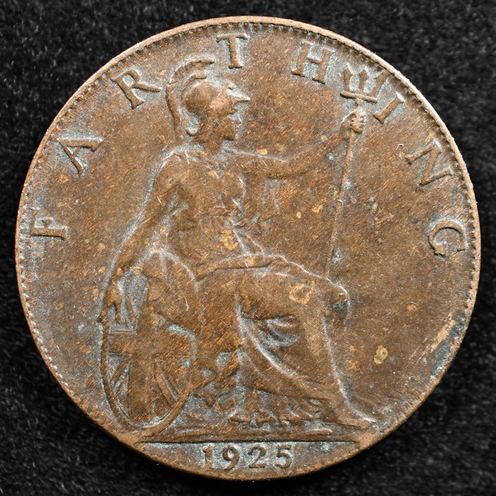 Great Britain 1 Farthing 1925, Coin, Inv#I589