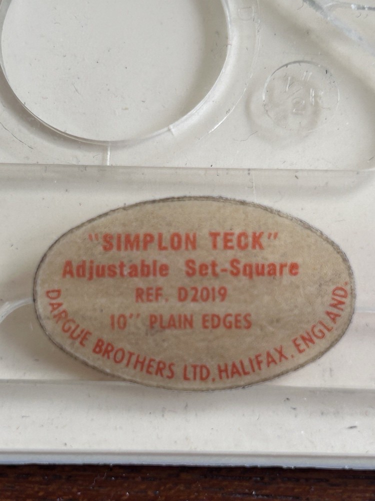 Simplon Vintage Set Square 10” Dargue Brothers