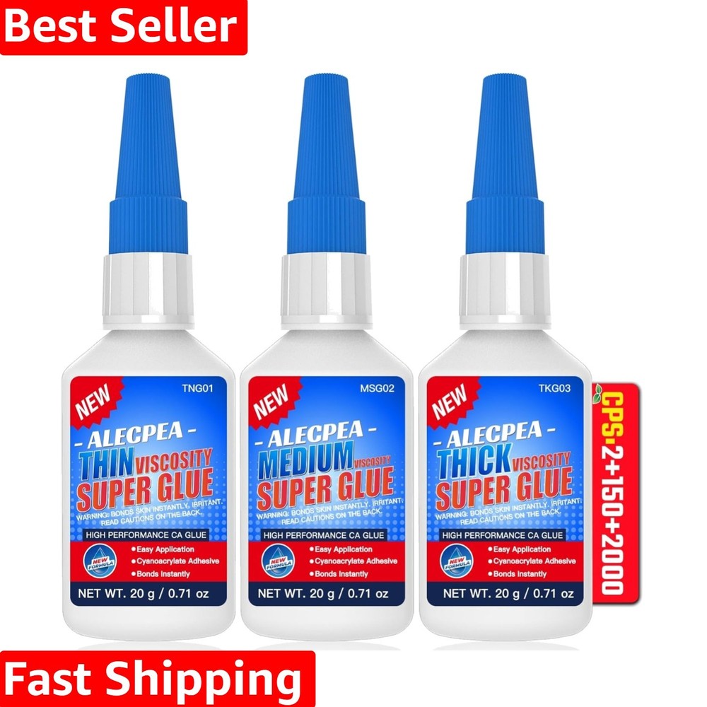 3 Viscosities CA Glue: Thin, Medium & Thick - Perfect for Every Project