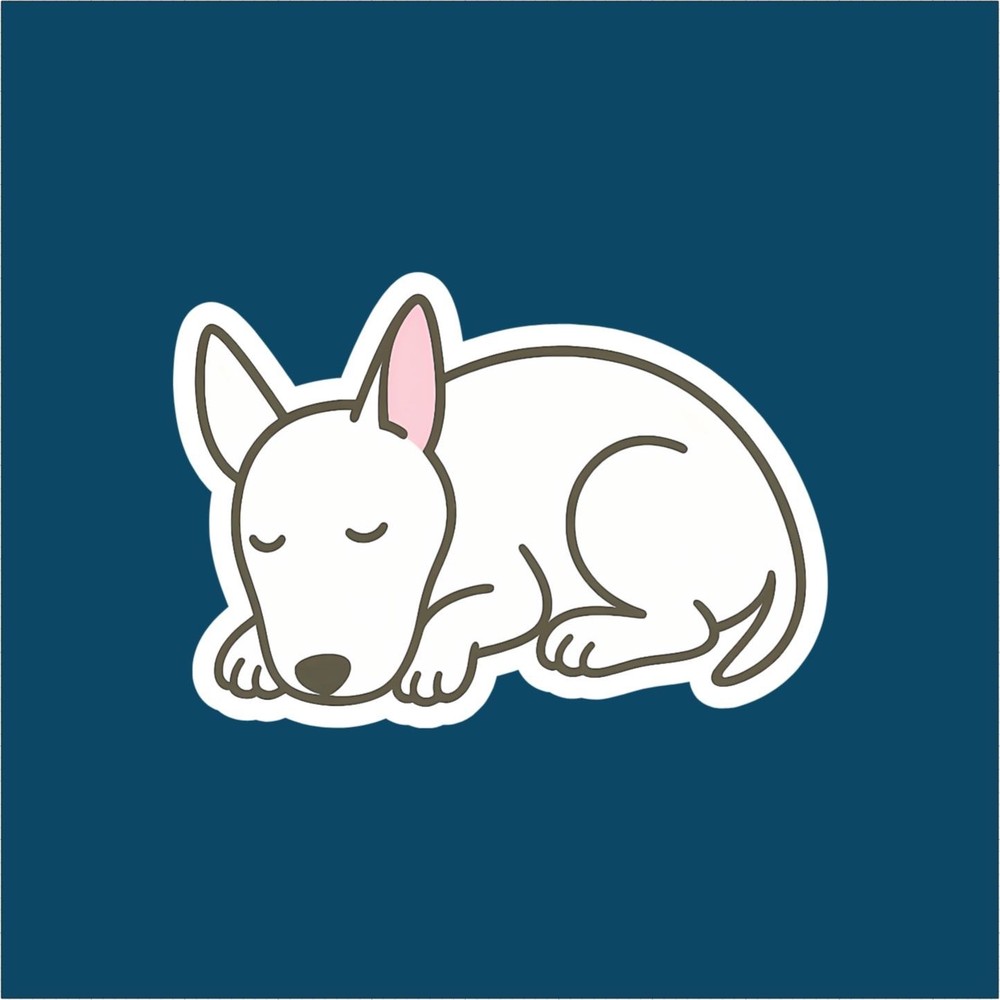 Bull Terrier Sleeping Sticker