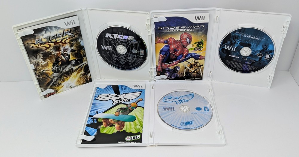 Nintendo Wii White Console GameCube Compatible Bundle w/ 10 Games - Tested!