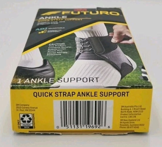 FUTURO Quick Strap Ankle Support Moderate Adjustable 7.5"-11" New
