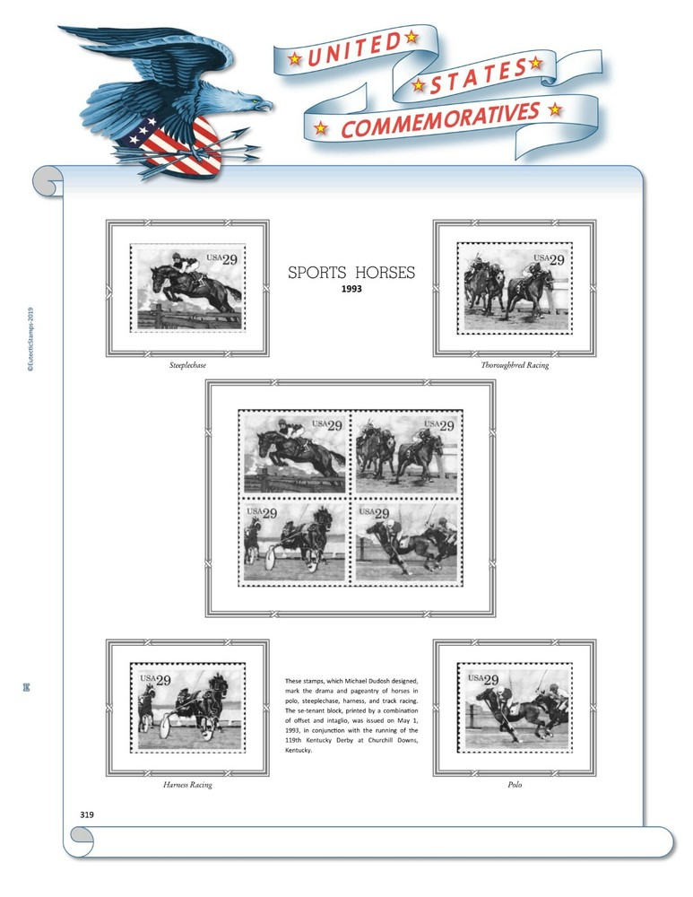 1993 U.S. Commemorative Singles COMPLETE Supplement (White Ace Alternative)