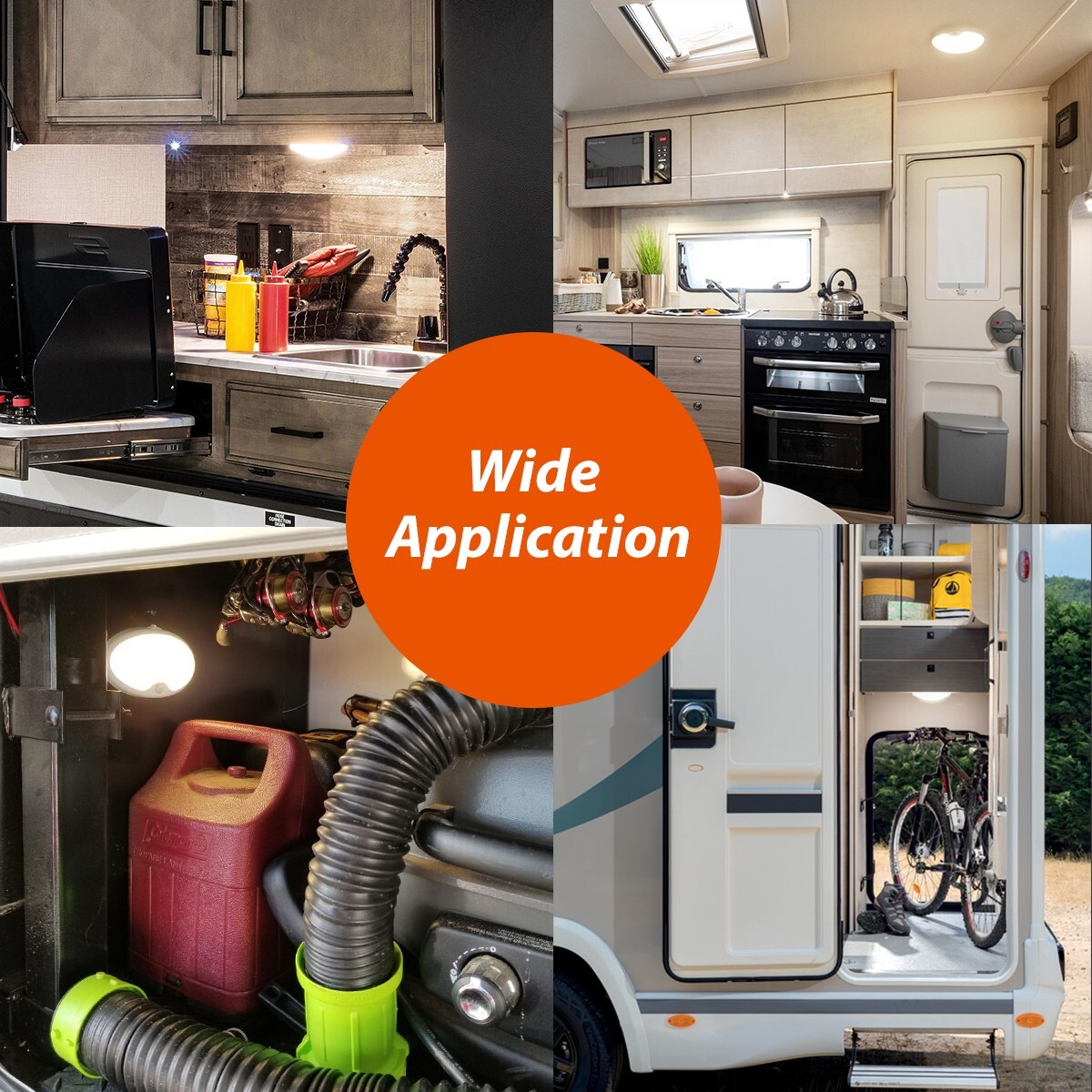 12V LED Motion Sensor Light RV Boat Yacht Ceiling Down Light Fixture with Switch