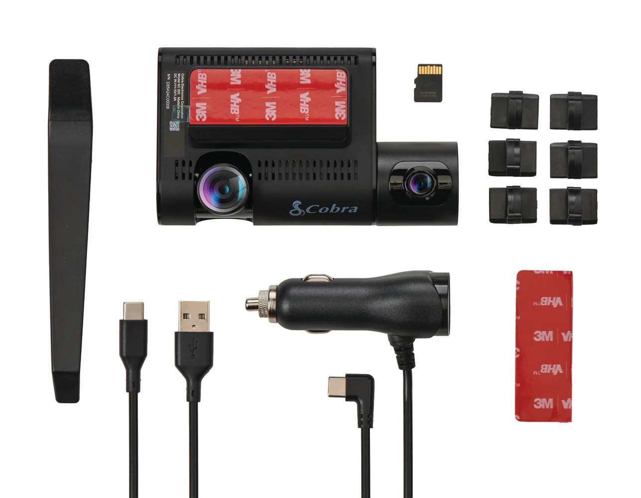 Cobra Smart Dual View Dash Cam SC 220C QHD 1440P CarPlay Certified Refurbished