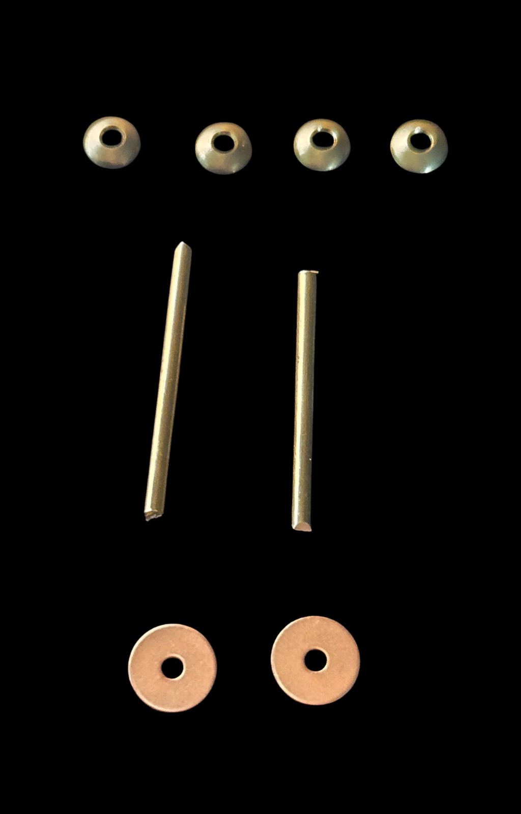 Straight Razor Hardware Pinning Kit (cup washers~brass)