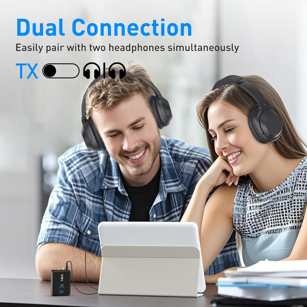 RCA Bluetooth 5.3 Adapter for TV, 3.5Mm AUX Bluetooth Transmitter Receiver for 2