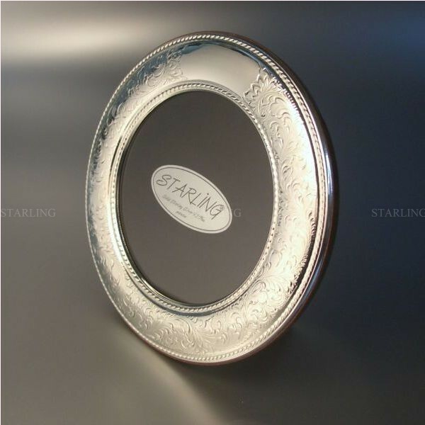 Romantic Photo Frame - Florentine Engraving - Silver Frame Solid 925 Silver (V2)