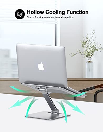 Foldable Laptop Stand Height Adjustable Ergonomic Computer Stand for Desk Alu...