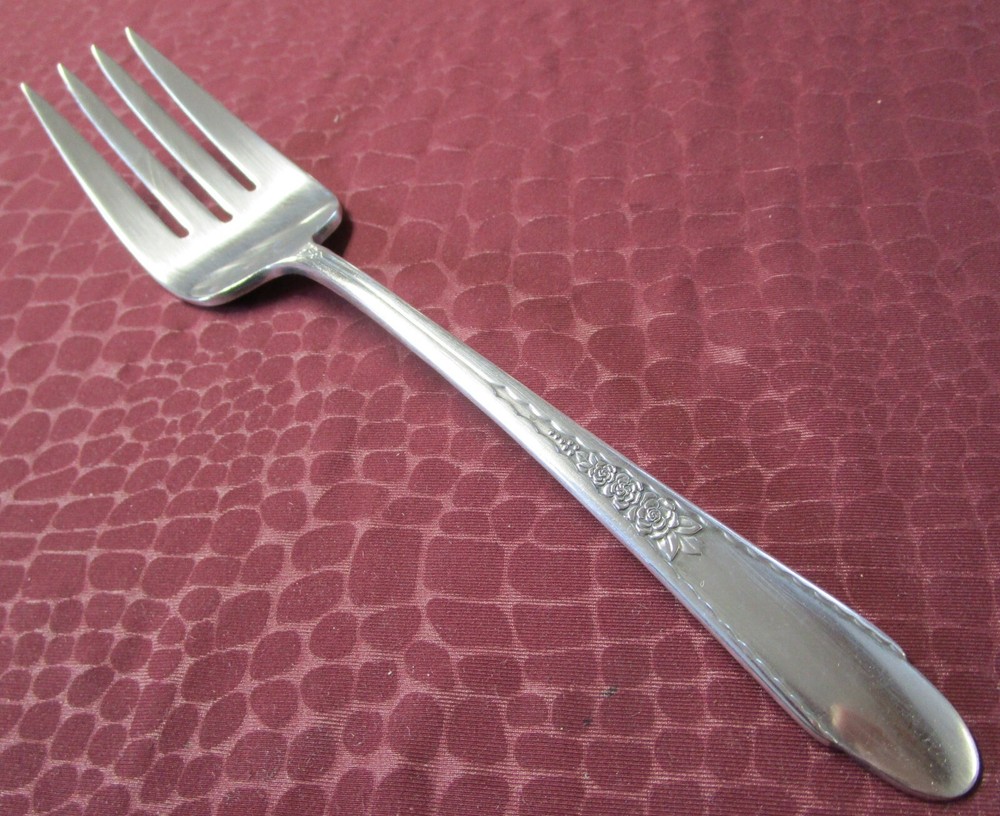GARDENIA 1941 Silverplate Large Serving or Cold Meat Fork No Monogram        gbr