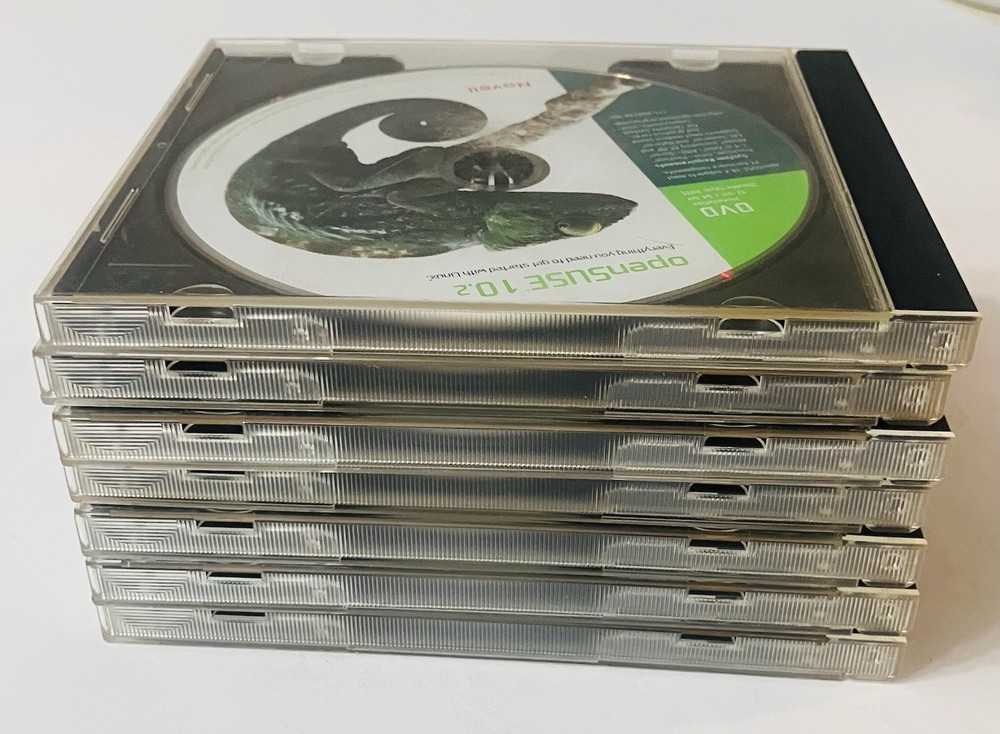 openSUSE 10.2 Linux Install Set (7-Disc Set) DVD + CDs 1–6 Novell 32/64-bit