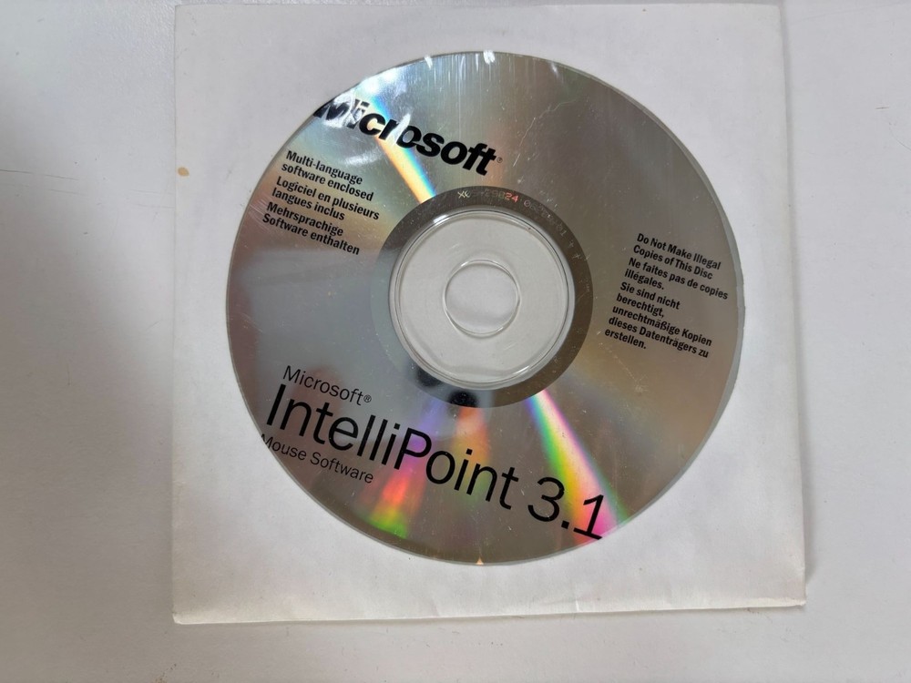 Microsoft Intellipoint 3.1 Mouse Software CD Multi-Language X05-29224