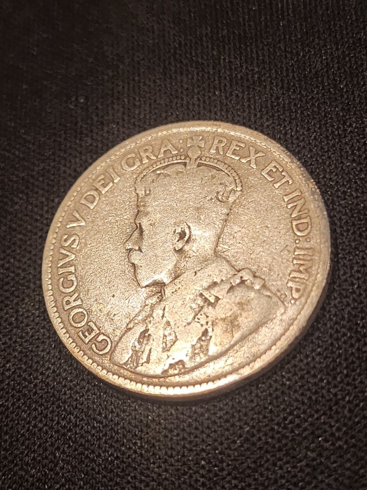 1919 Canada 25 Cents Silver Coin