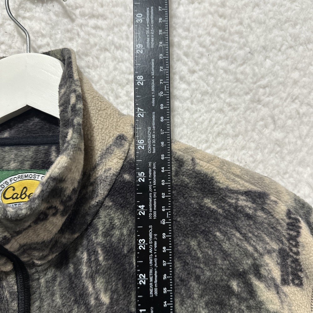 Cabelas Men’s Multicolor Camo Fleece Full Zip Mid Layer Jacket Size M