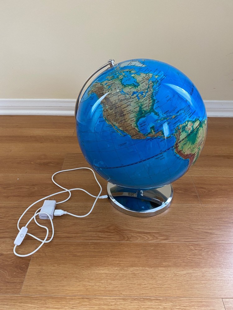 World Globe with Illuminated Constellations – 13” Light Up Globe Get Life Basics