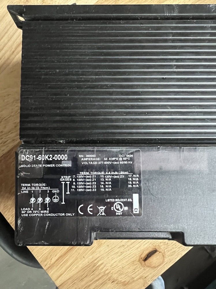 Watlow Din-A-Mite DC91-60K2-0000 Solid State Controller 55 Amp DC9160K20000 SCI
