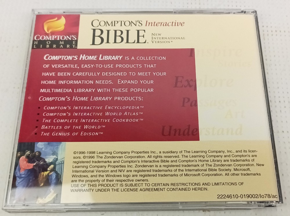 Comptons Bible Collection 3 CD-ROMs Windows Interactive Bible Multimedia Stories