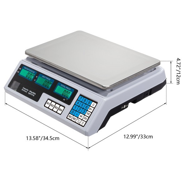 【Old code:42353336】ACS-30 40kg/5g Digital Price Computing Scale for Vegetable UK