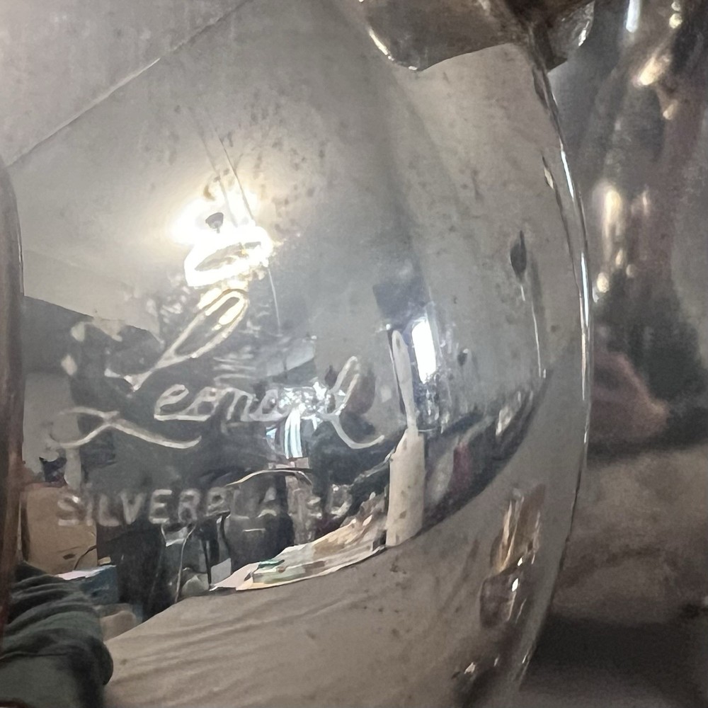 VTG Aged Leonard Silver Plated 3 Piece Tea Set W/ Sugar Dish & Creamer