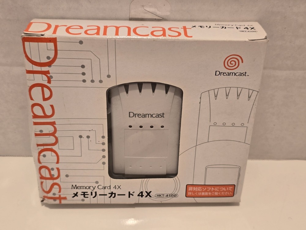 Authentic OEM Sega Dreamcast 4x Memory Card HKT-4100 Tested & Cleaned**