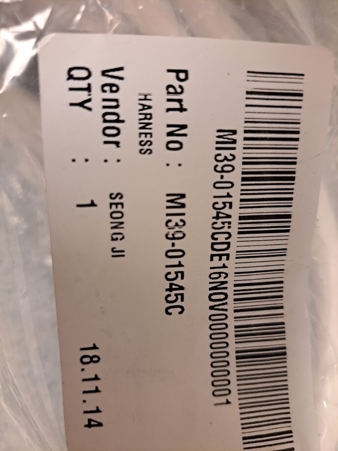 Samsung Portable Tether Cable Part Number M139-01545C
