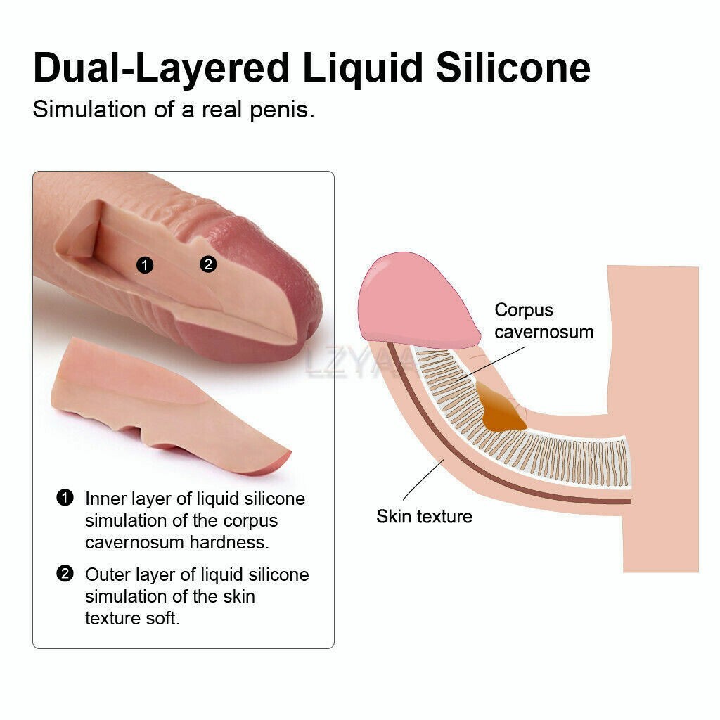 Dildo For Men Anal Toy Realistic 8" Silicone Penis Suction Cup Women Sex Toy