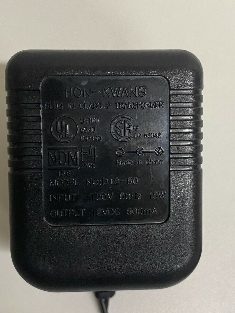 BB3: HON-KWANG Plug In Class 2 Transformer D12-50