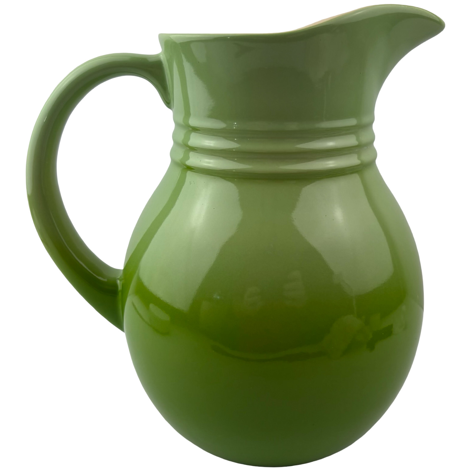 Le Creuset PALM GREEN Beverage Pitcher Jug Large 3 Quart Stoneware 08 49
