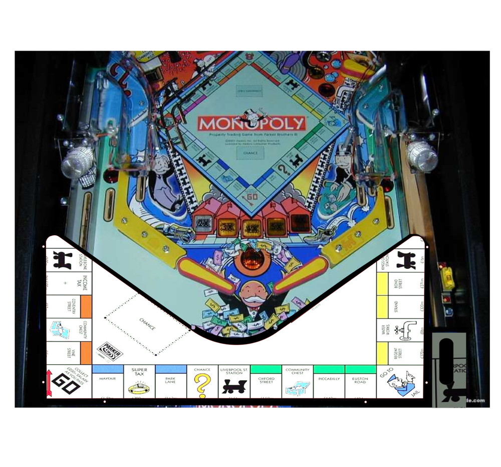 Monopoly game Lighted Apron/Arch stern Pinball mod 0083