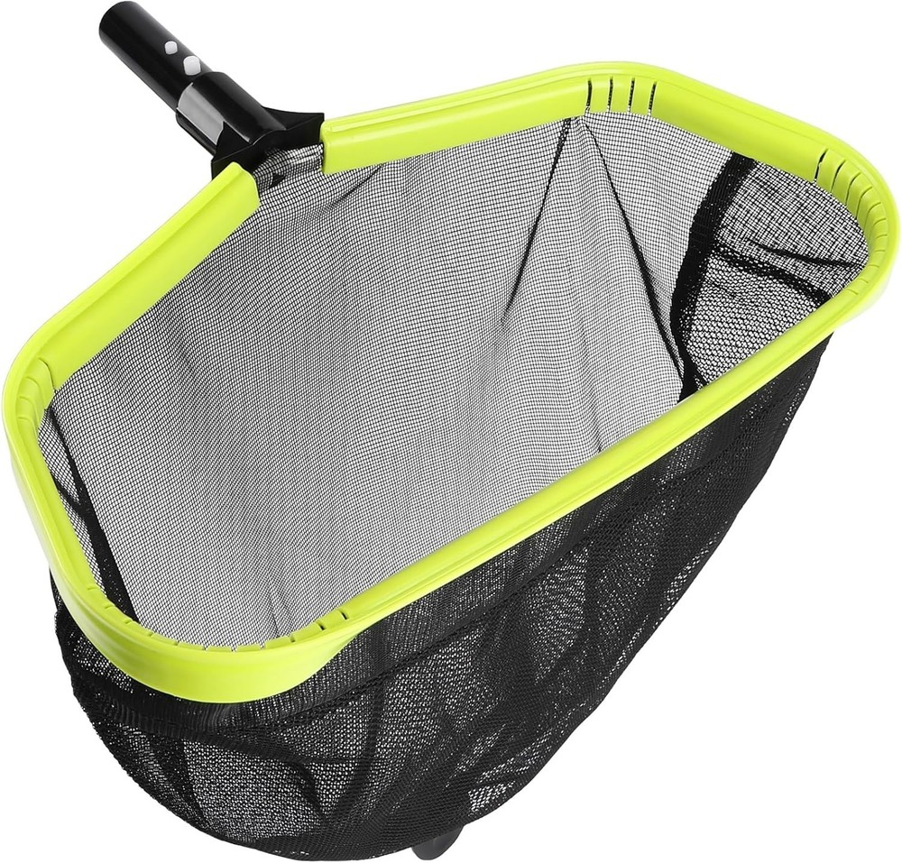 Deep Bag Pool Skimmer Net - Reinforced Frame Fine Mesh Leaf Rake for Pools & ...