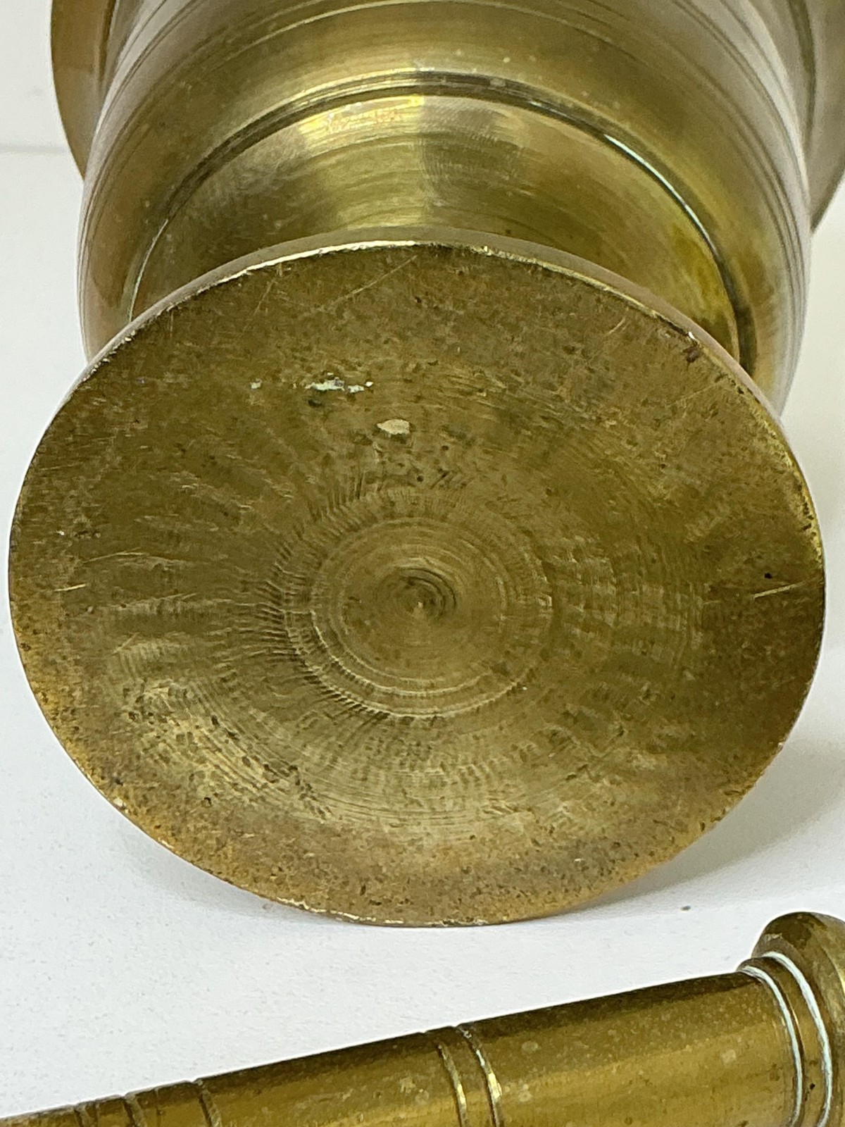 Vintage Solid Brass Mortar And Pestle Tall Footed Cup Apothecary Decor Pharmacy