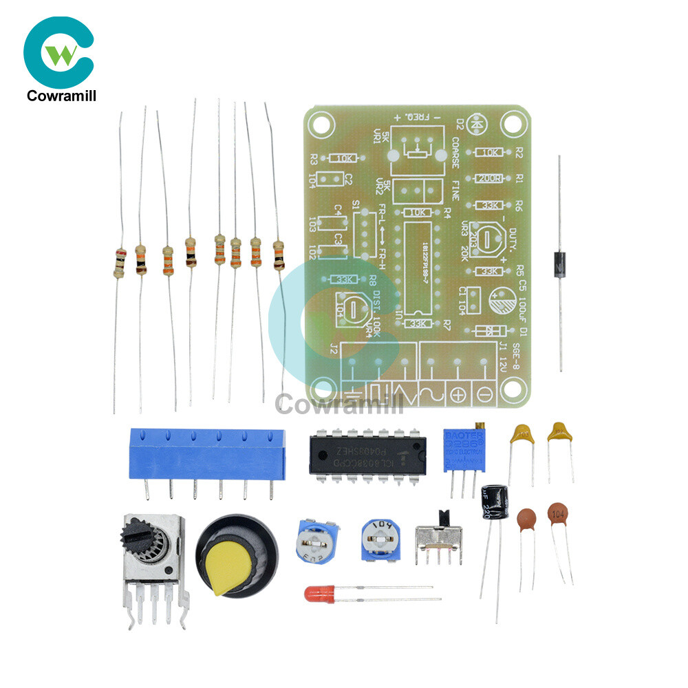 ICL8038 Monolithic Function Signal Generator Module Sine Square Triangle DIY Kit
