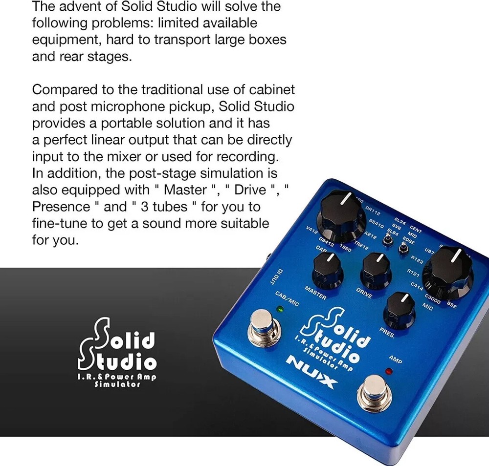 NUX NSS-5 Solid Studio IR Loader and Power Amp Simulator Pedal