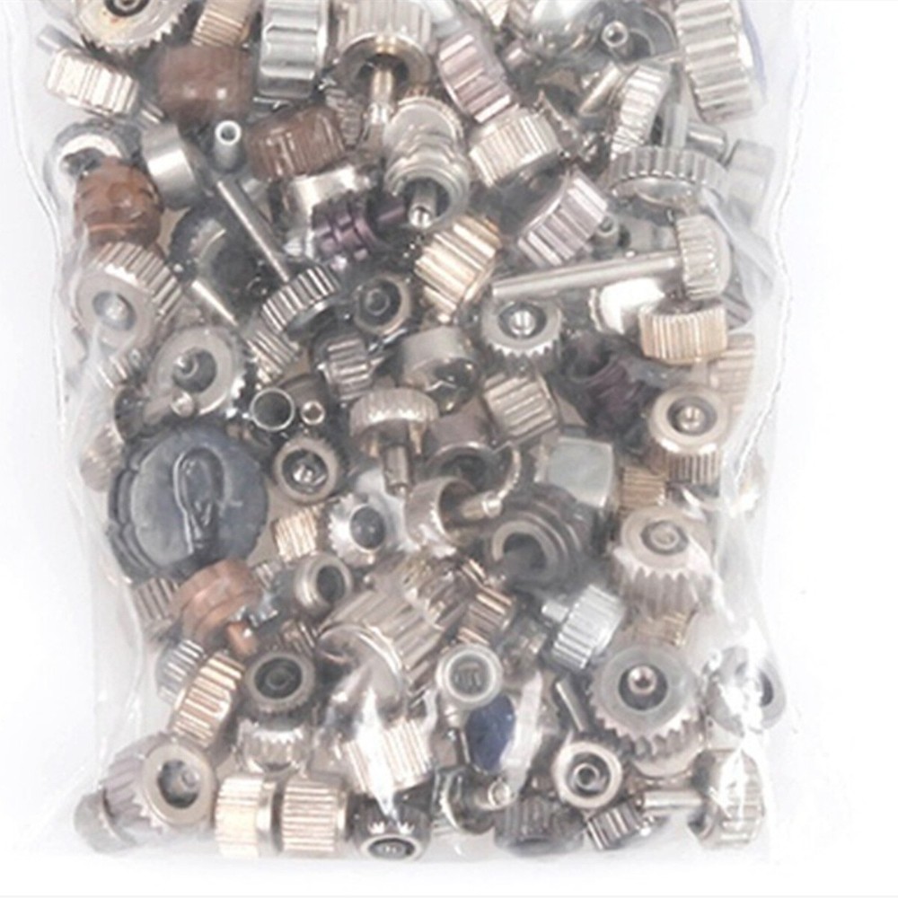 100 PIECES/Pack Assortment Multiple Sizes Mixed Packaging Watch Crown