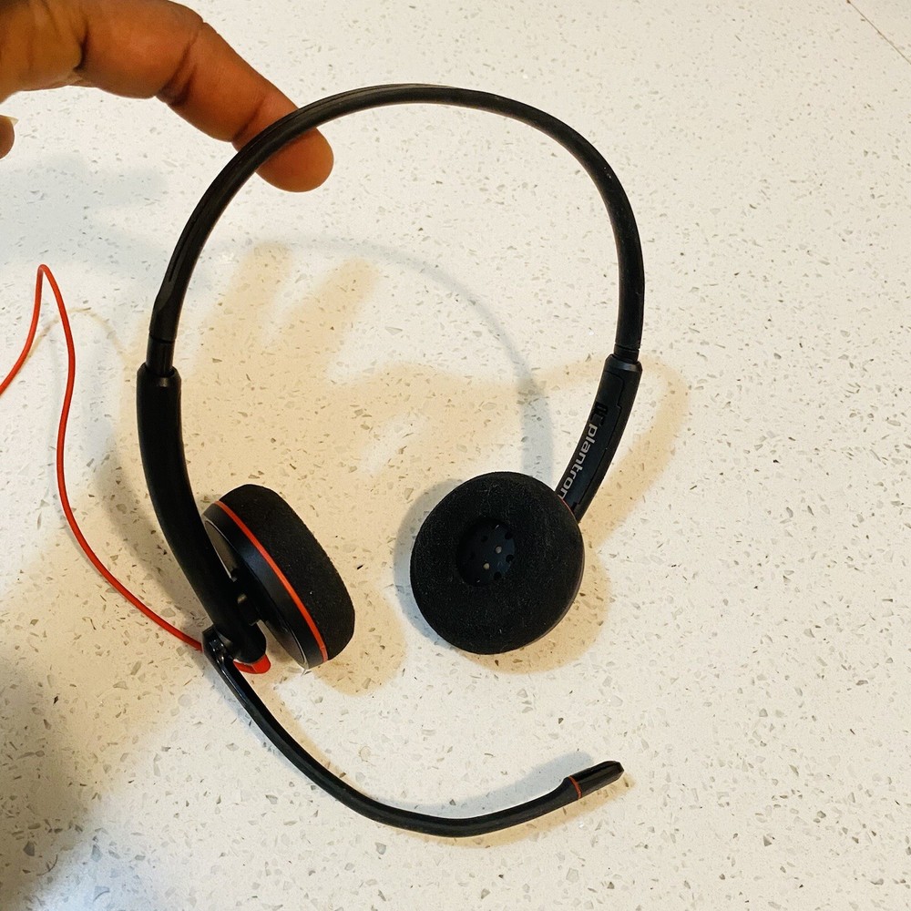 Plantronics Poly C3220 BlackWire USB Wired Headset PLT (H345) Tested