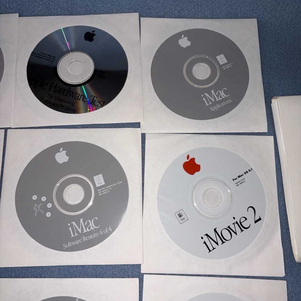 VTG Original Apple iMac DV Macintosh Mac 9.0.4 Software Restore Disc Bundle 7829