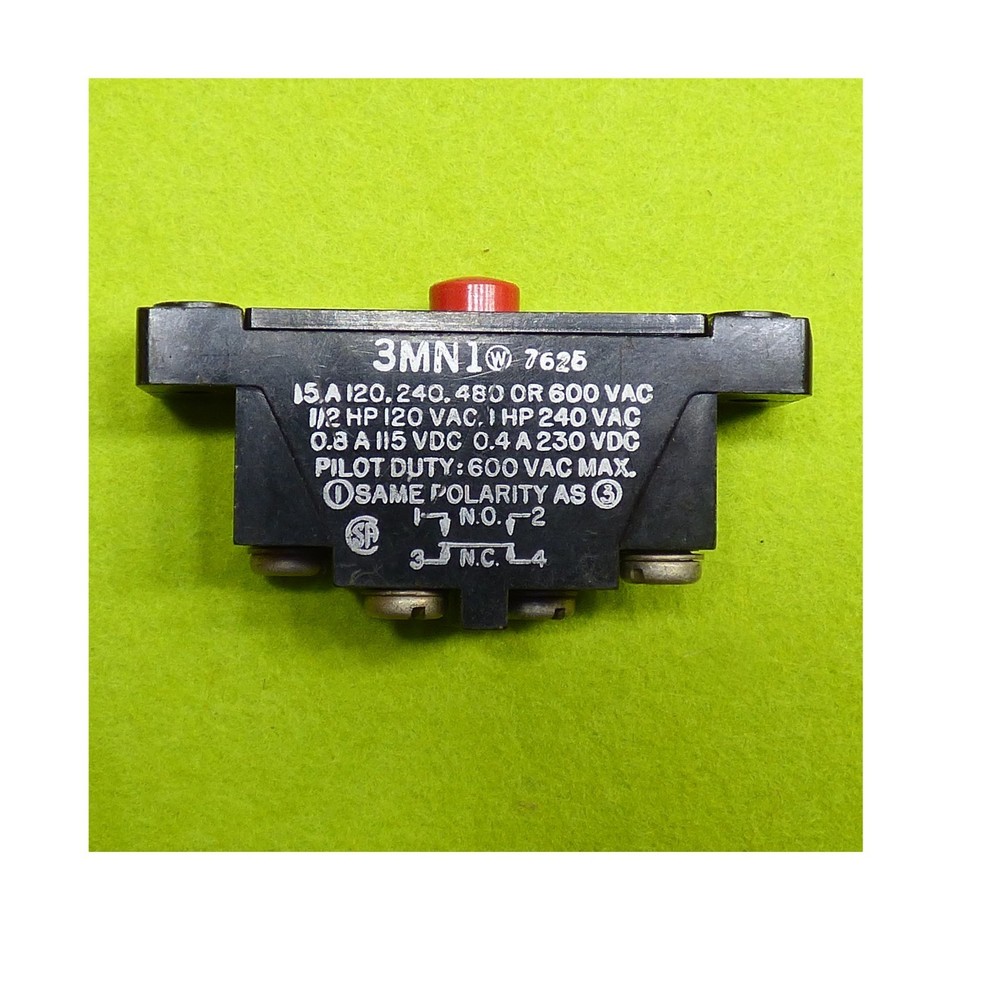 New lot 2 Honeywell red button 3MN1 Micro Switch 15A 600V microswitch