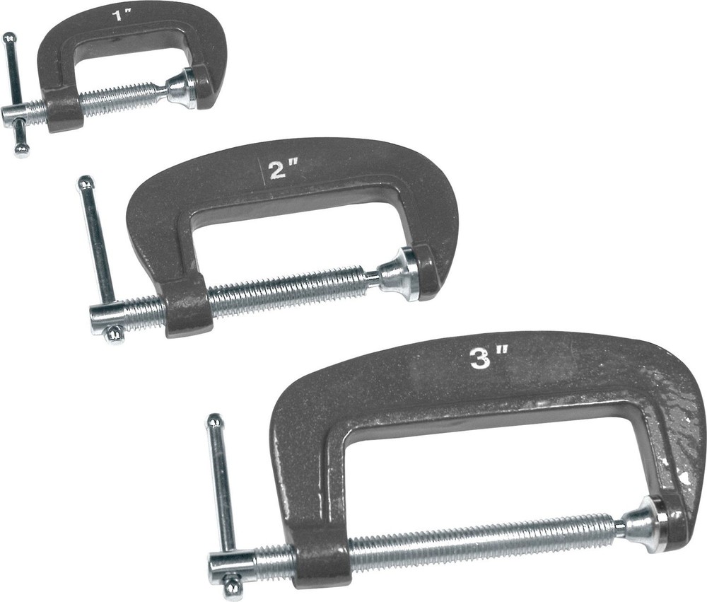 Performance Tool W86012 3 Piece C-Clamp Set