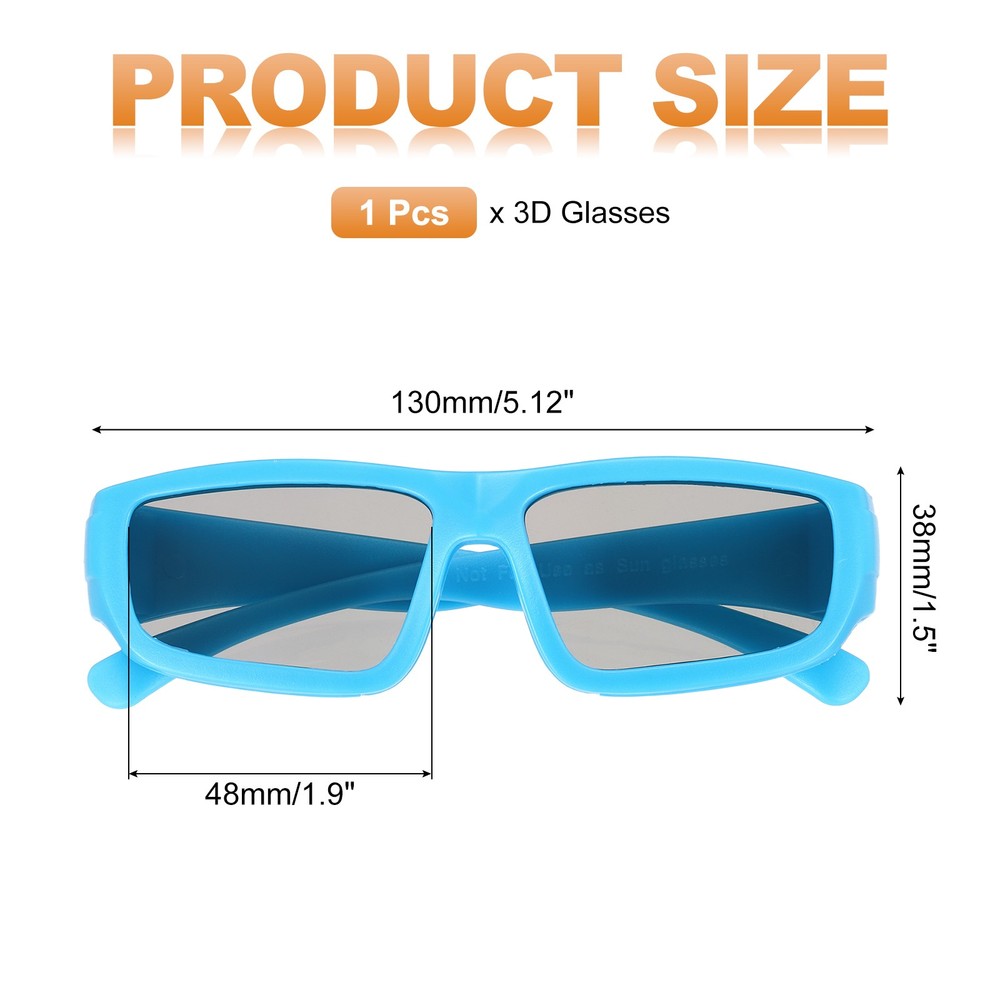 Polarized 3D Viewing Glasses, Passive Circular 3D Glasses,Blue