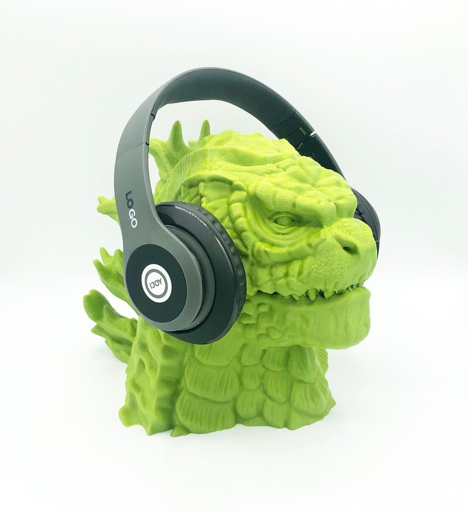 Godzilla Headphone Head - 3D Printed Headphone Stand Bust