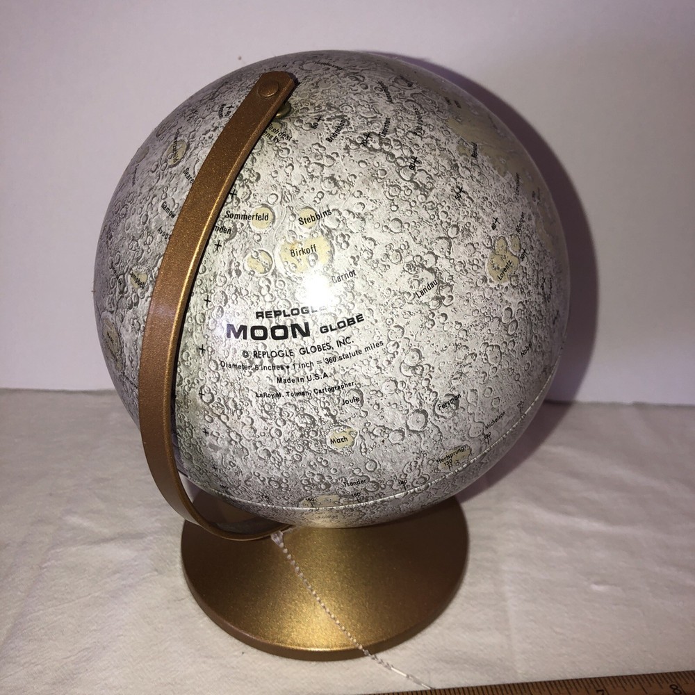Vintage Replogle Globe The Moon Authentic 6in Model. PRE~OWNED