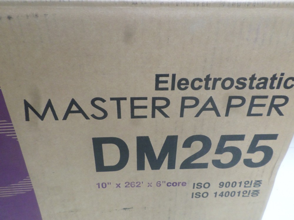 ELECTROSTATIC MASTER PAPER DM255 1 ROLL - 10" X 262' X 6"