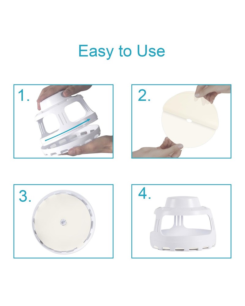 24 Pack Flea Trap Refill Discs for Bug Md Flea Trap, 5.4" Replacement Sticky