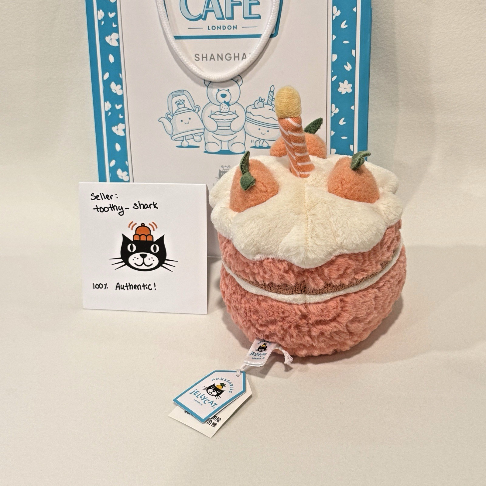 Jellycat Shanghai Exclusive Melibie Peach Cake - 100% Authentic - Ship from US
