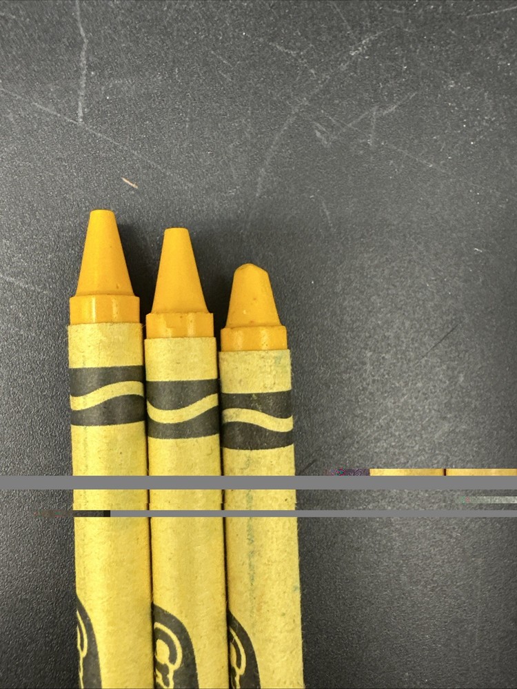 (3) Crayola Retired Dandelion Yellow Crayons