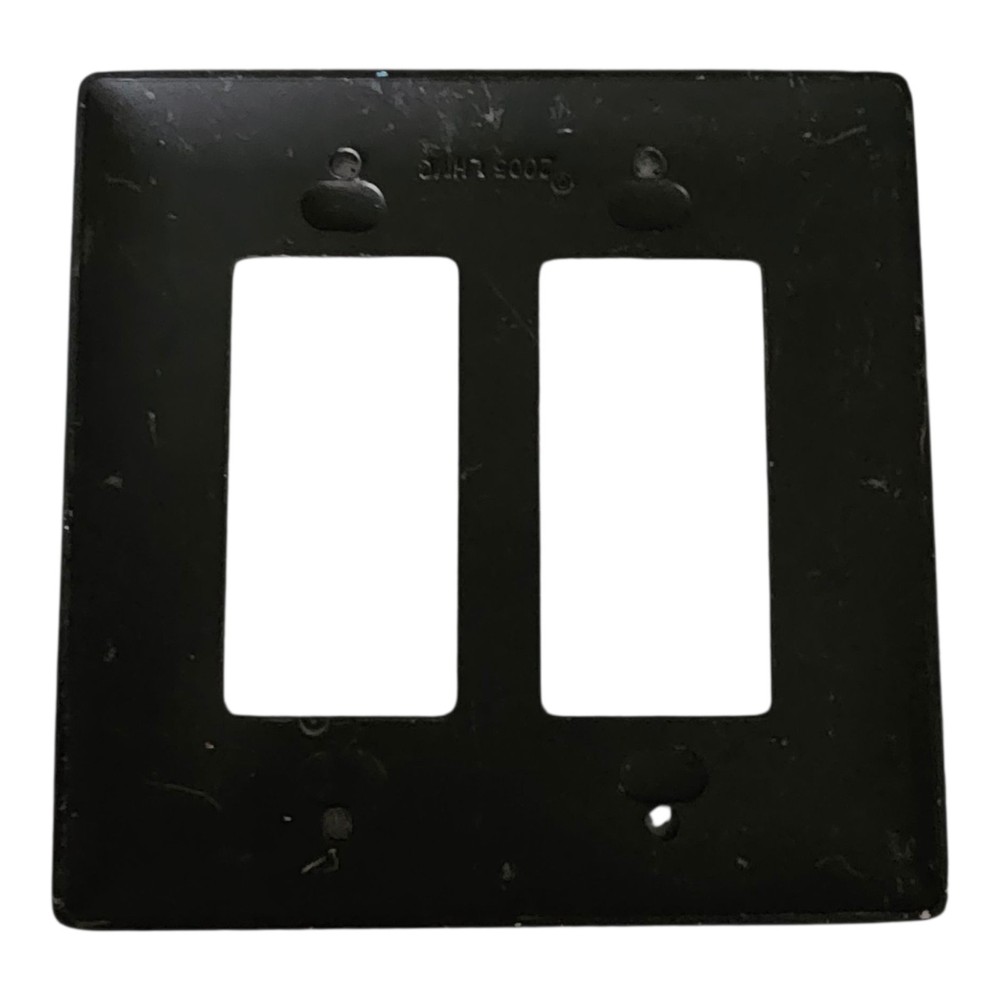 2 Rocker Light Switch Plate Cover Satin Nickle Double Set