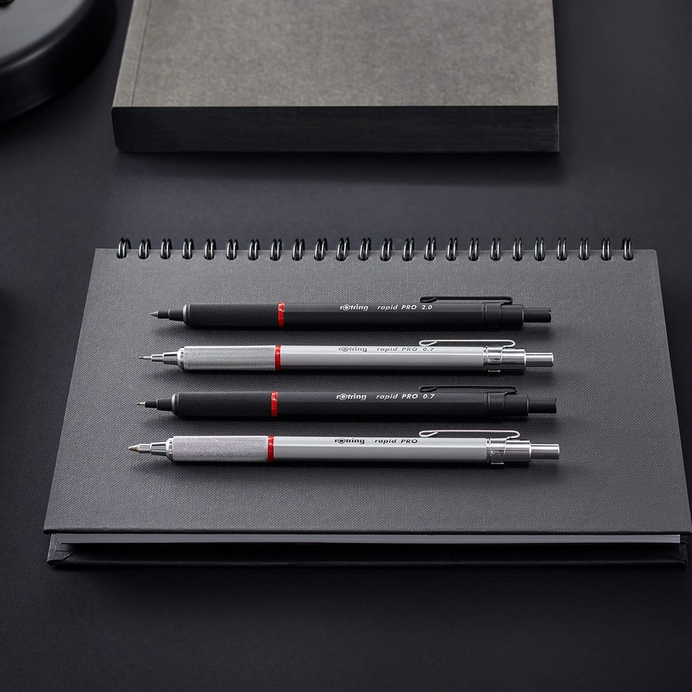 rOtring Rapid Pro Mechanical Pencil, 0.5 mm, Silver