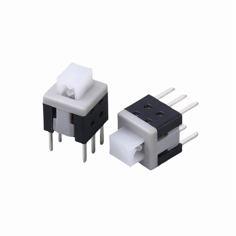 100PCS 5.8X5.8mm 6Pin Push Tactile Power Micro Switch Self Lock On/Off Button...